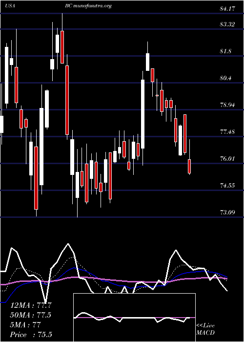  Daily chart BrunswickCorporation