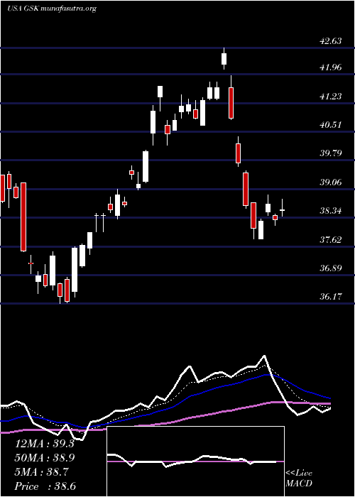  Daily chart GlaxosmithklinePlc