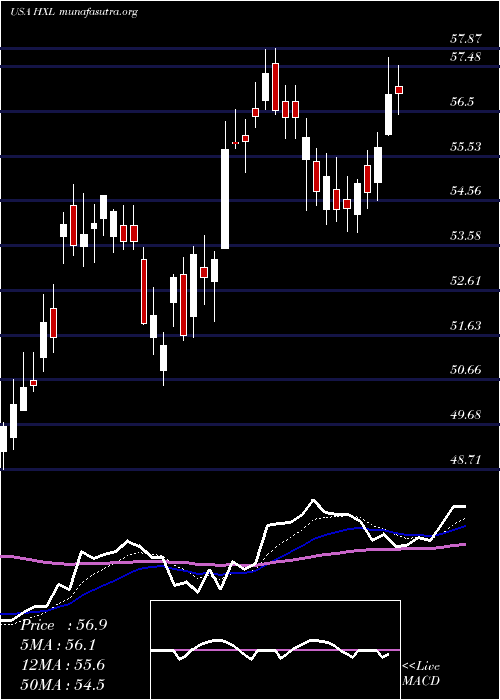  Daily chart HexcelCorporation