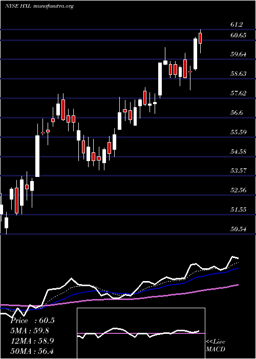  Daily chart HexcelCorporation